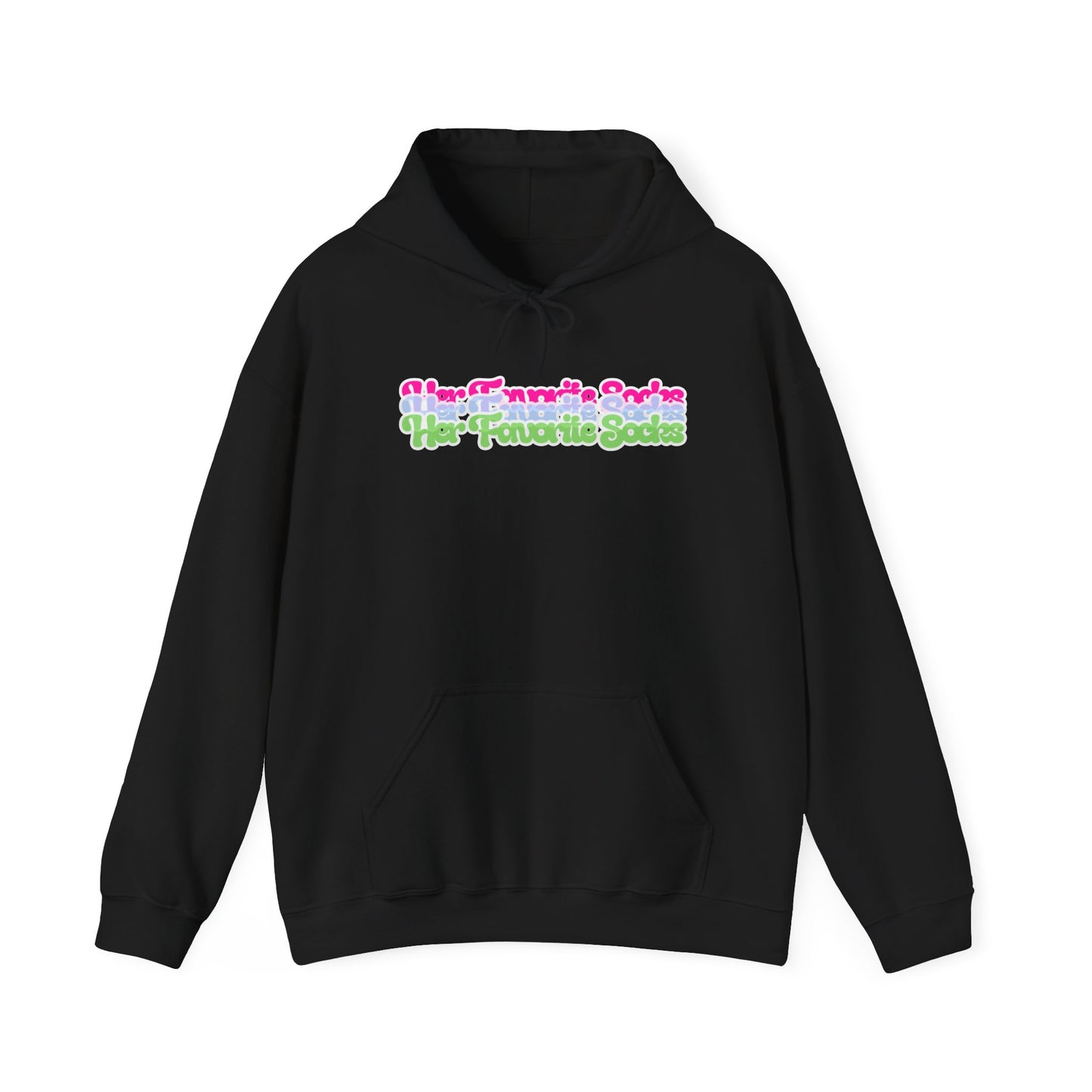 Your Favorite Socks Hoodie | Retro Neon Script, Soft White Sweatshirt