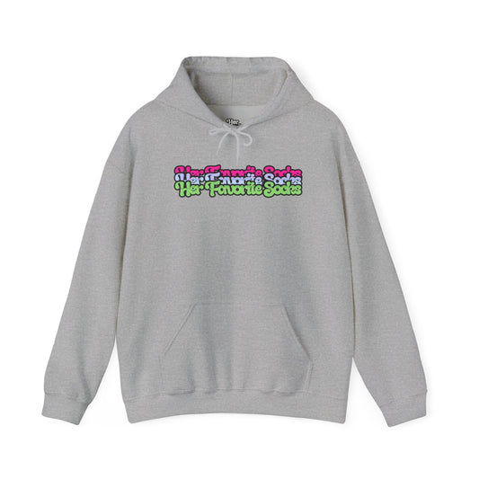 My Favorite Socks Hoodie | Retro Bubble Text, Grey Sweatshirt