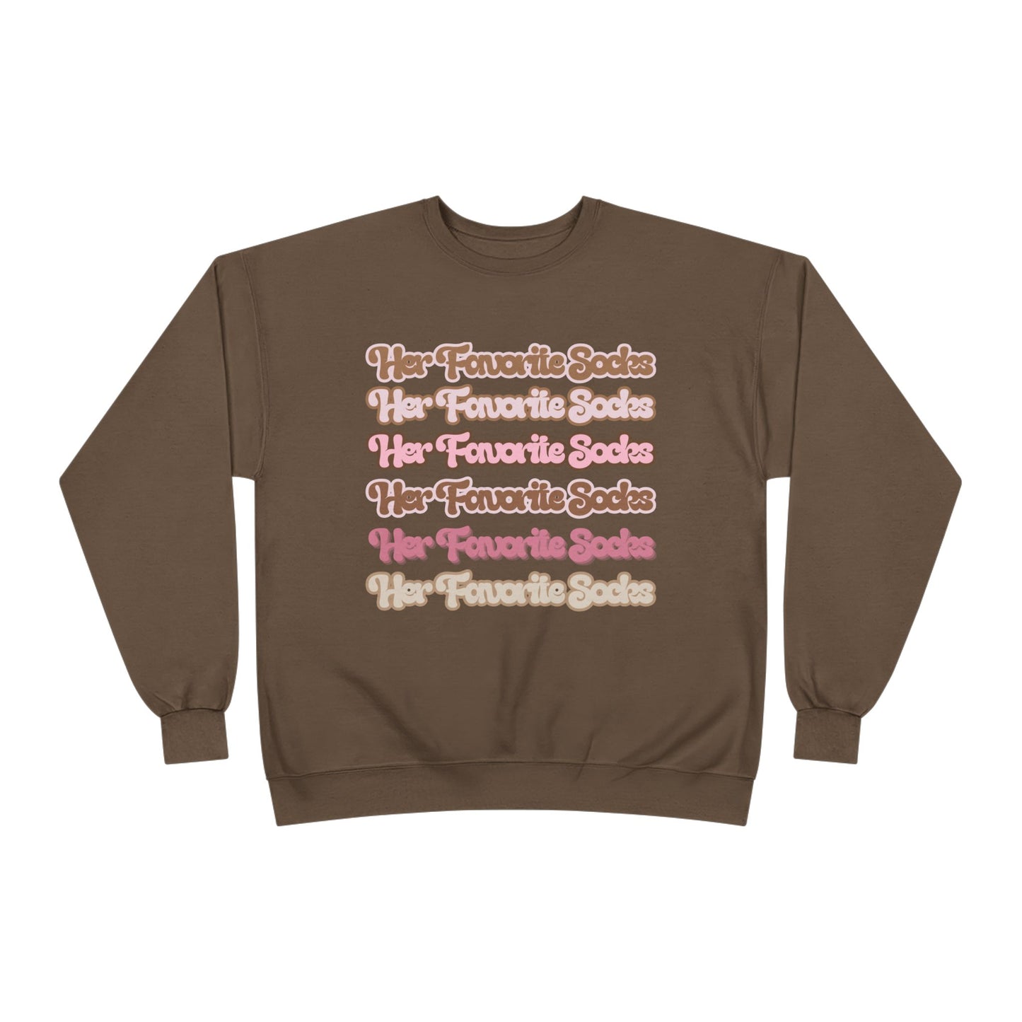 Her Favorite Socks Crewneck Sweatshirt — Retro Script Cozy Pullover