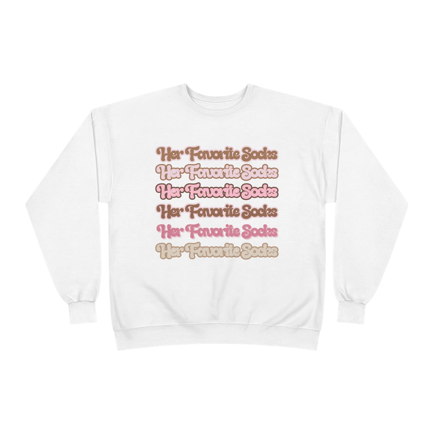 Her Favorite Socks Crewneck Sweatshirt — Retro Script Cozy Pullover