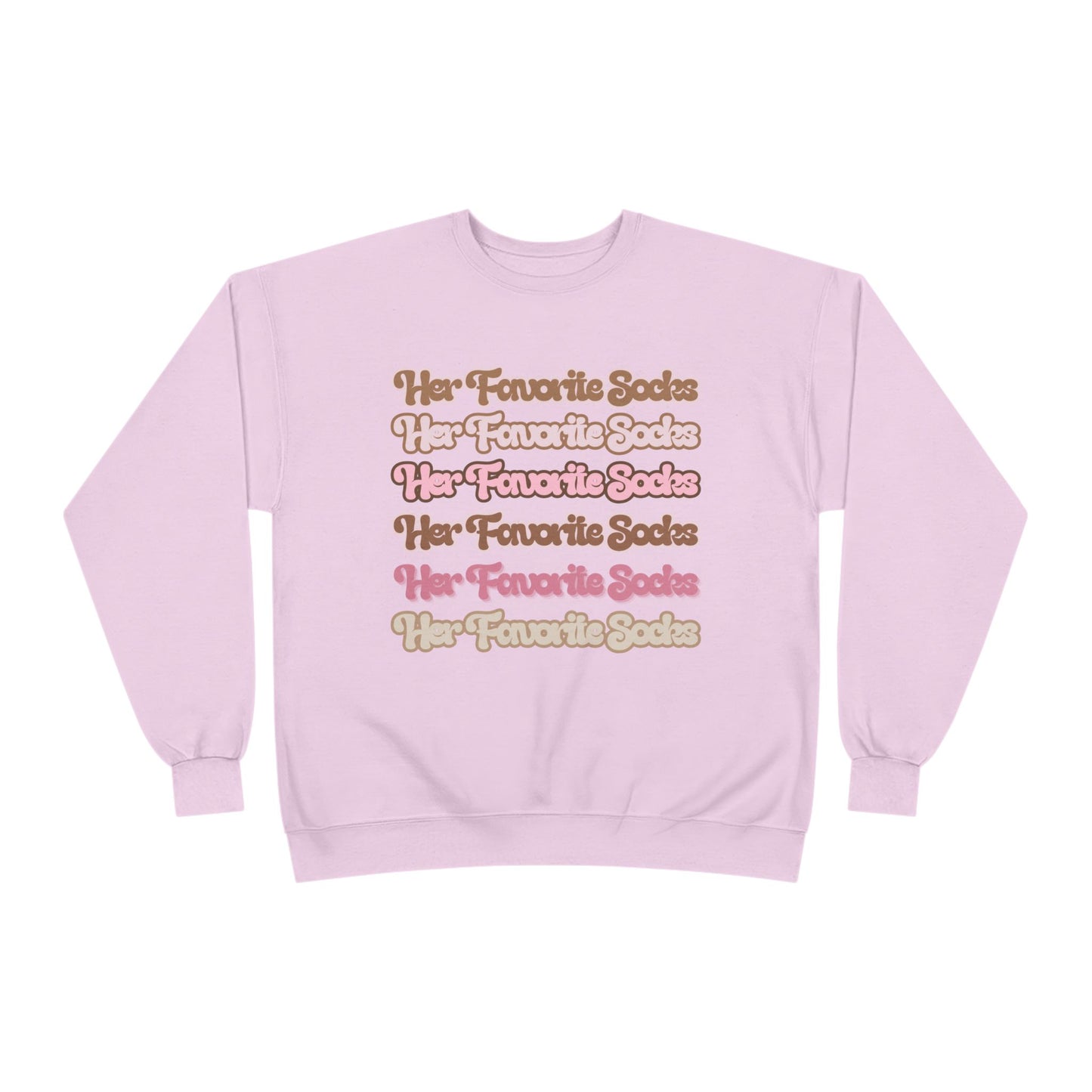 Her Favorite Socks Crewneck Sweatshirt — Retro Script Cozy Pullover