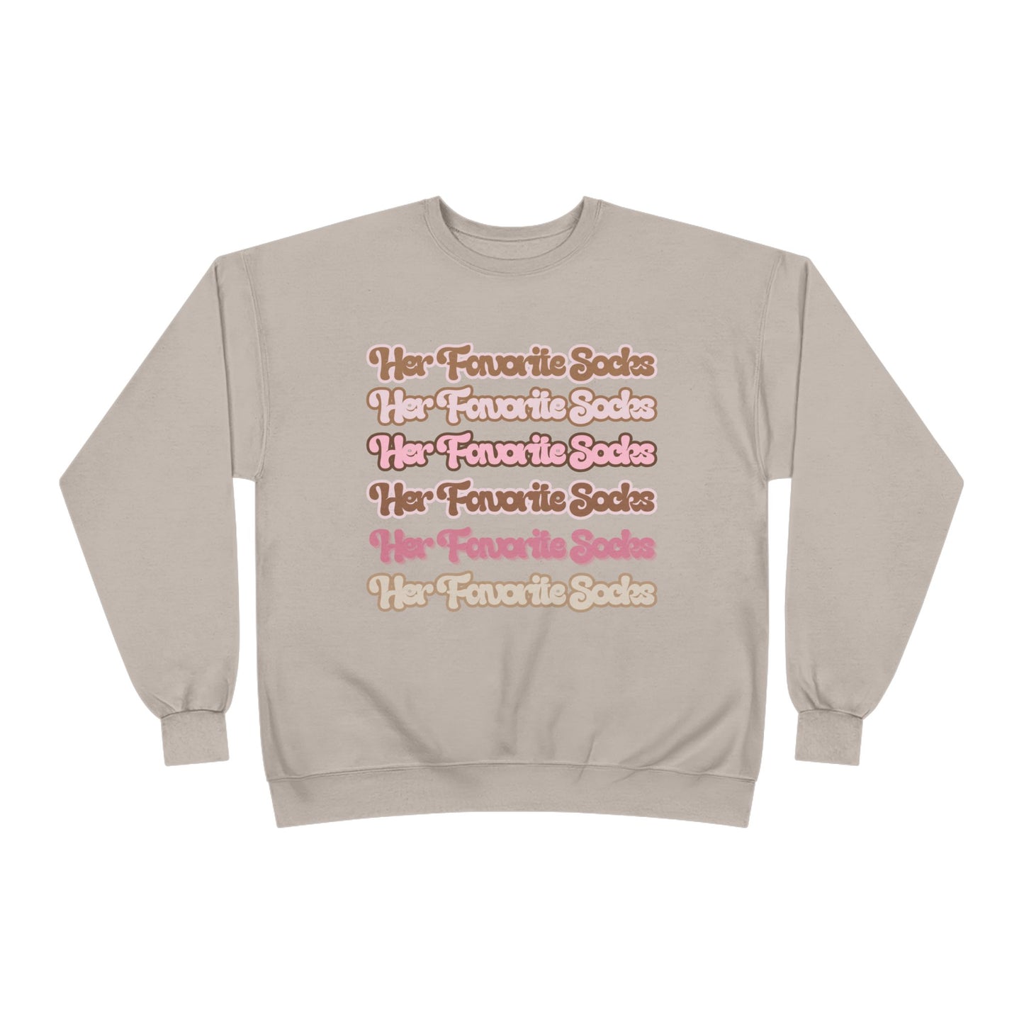 Her Favorite Socks Crewneck Sweatshirt — Retro Script Cozy Pullover